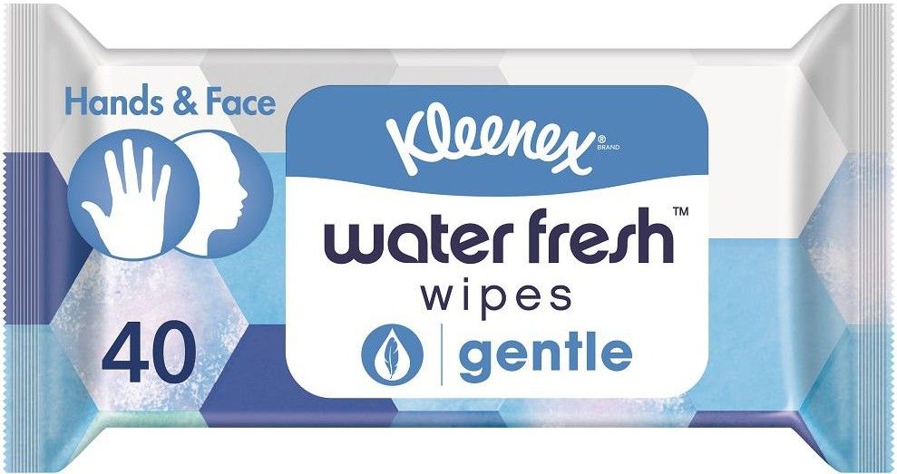KLEENEX WATER FRESH GENTLE WIPES PAK 40 STUKS