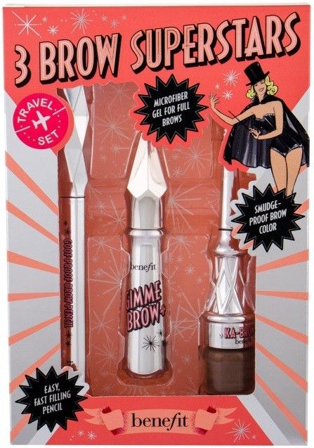 BENEFIT 3 BROW SUPERSTARS 03 WARM LIGHT BROWN WENKBRAUWEN SET 1 STUK