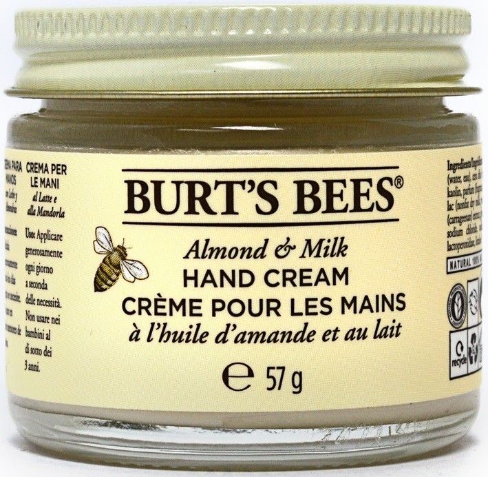 BURT S BEES ALMOND MILK HAND CREAM HANDCREME POT 57 GRAM