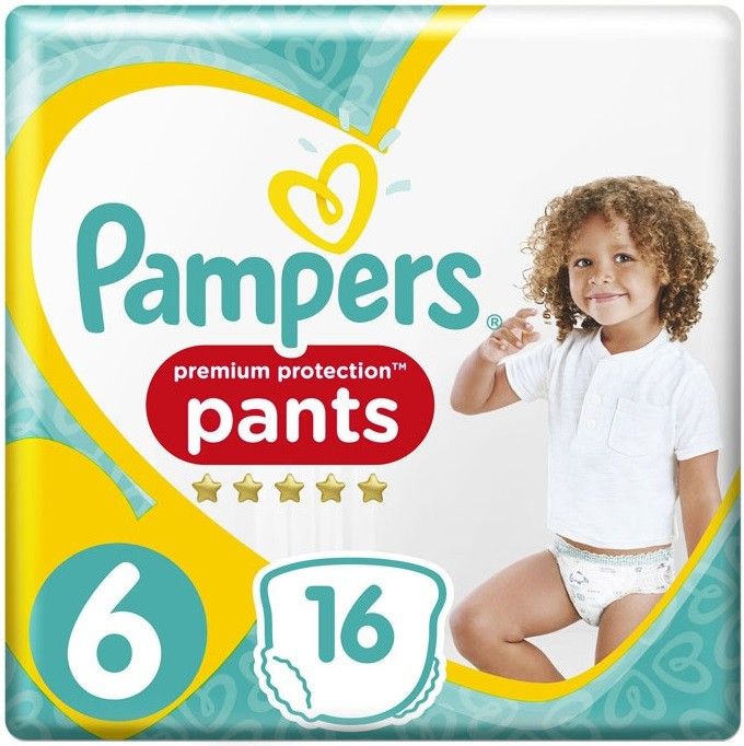 PAMPERS PREMIUM PROTECTION 6 X LARGE 15 KG LUIERS PAK 16 STUKS
