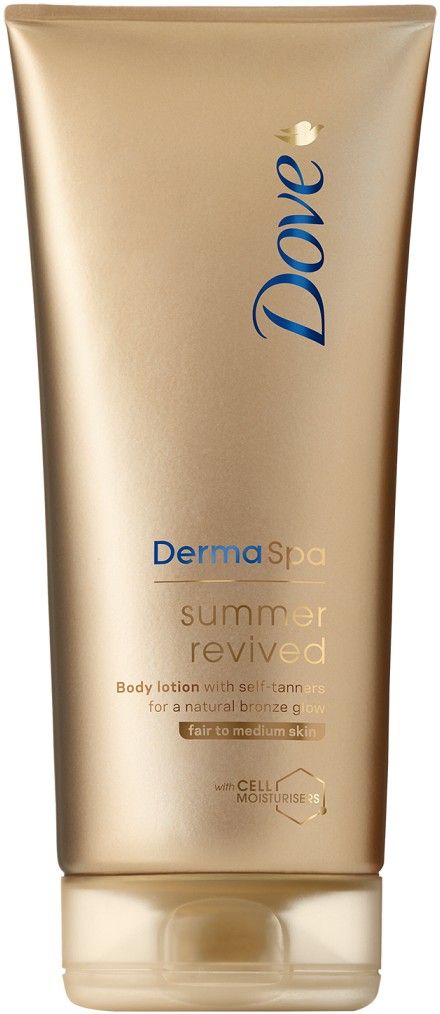 DOVE DERMA SPA SUMMER REVIVED BODY LOTION FAIR TO MEDIUM SKIN TUBE
