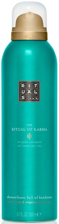 RITUALS THE RITUAL OF KARMA HOLY LOTUS & ORGANIC TEA SHOWER FOAM DOUCHESCHUIM SPUITBUS 200 ML
