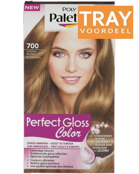 leven hoofdstad proza POLY PALETTE 700 HONING BLOND PERFECT GLOSS COLOR HAARVERF TRAY 3 X 1 STUK