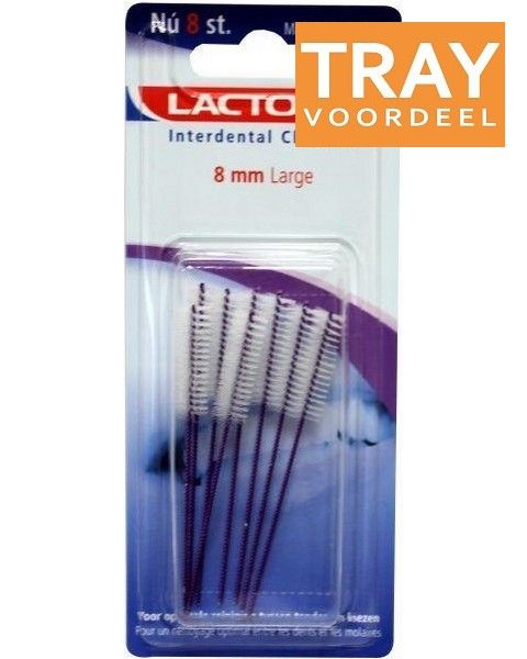 Geweldig Dekking onderzeeër LACTONA INTERDENTAL CLEANERS 8 MM LARGE TANDENRAGERS TRAY 60 X 8 STUKS