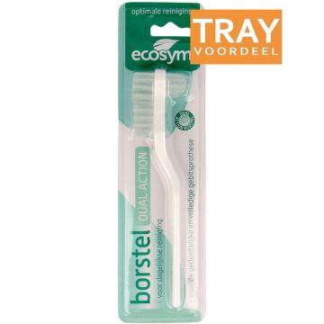ECOSYM BORSTEL DUAL ACTION VOOR DAGELIJKSE REINIGING TRAY 12 X 1 STUK