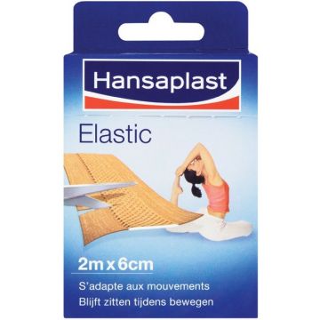 HANSAPLAST ELASTIC (HANSAPLAST) ELASTIC 2 M X 6 CM PLEISTERS 1 STUK