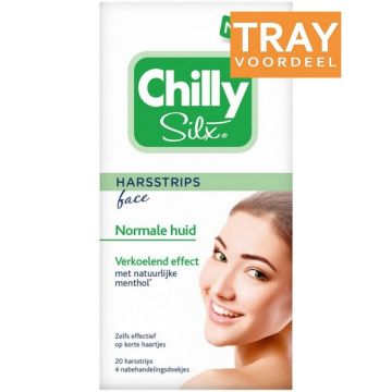 CHILLY SILX HARSSTRIPS FACE NORMALE HUID TRAY 6 X 20 STUKS