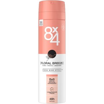 8X4 FLORAL BREEZE DEODORANT SPRAY SPUITBUS 150 ML