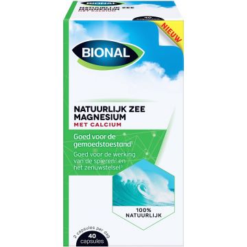 BIONAL NATUURLIJK ZEE MAGNESIUM MET CALCIUM CAPSULES DOOSJE 40 STUKS