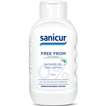 SANICUR FREE FROM SHOWER GEL DOUCHEGEL FLACON 100 ML