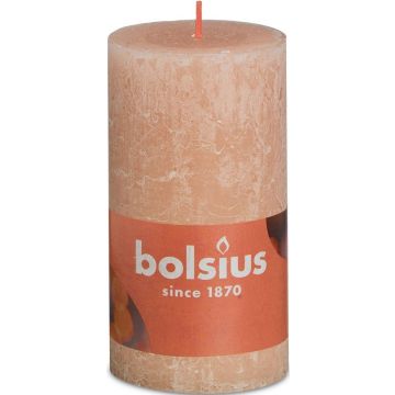 BOLSIUS RUSTIEK 130 X 68 MM STOMPKAARS (LICHTROZE) 1 STUK
