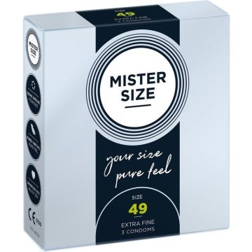 MISTER SIZE 49 MM EXTRA FINE CONDOMS CONDOOMS 3 STUKS