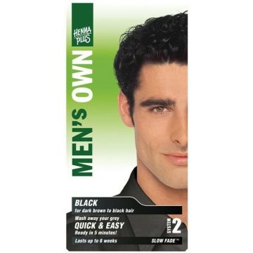 HENNA PLUS MEN'S OWN BLACK HAARKLEURING PAK 1 STUK