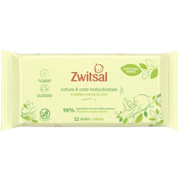 ZWITSAL NATURE & CARE BABYDOEKJES PAK 52 STUKS
