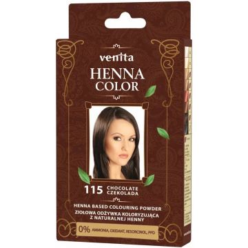 VENITA HENNA COLOR (VENITA) HENNA COLOR 115 CHOCOLATE HAARVERF DOOSJE 25 GRAM
