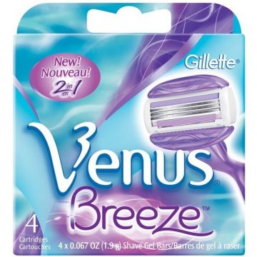 GILLETTE VENUS BREEZE (GILLETTE) BREEZE 2 IN 1 SCHEERMESJES 4 STUKS