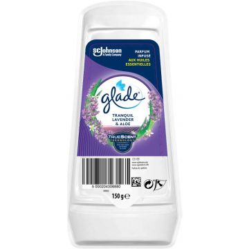 GLADE TRANQUIL LAVENDER & ALOE (GLADE) TRANQUIL LAVENDER & ALOE LUCHTVERFRISSER GEL FLACON 150 GRAM
