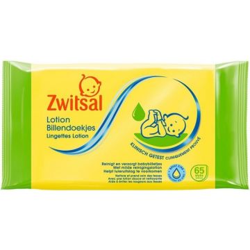 ZWITSAL LOTION BILLENDOEKJES PAK 65 STUKS