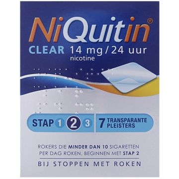 NIQUITIN CLEAR 14 MG NICOTINE PLEISTERS DOOSJE 7 STUKS