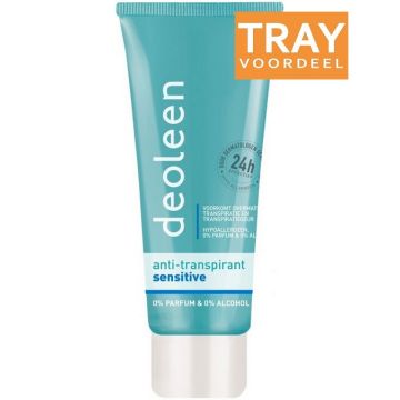DEOLEEN SENSITIVE ANTI-TRANSPIRANT DEODORANT CREME TRAY 24 X 50 ML
