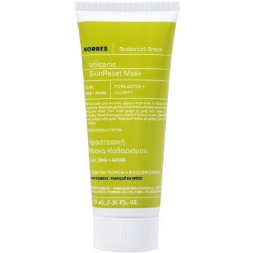 KORRES SANTORINI GRAPE VOLCANIC SKIN RESET MASK GEZICHTSMASKER TUBE 70 ML