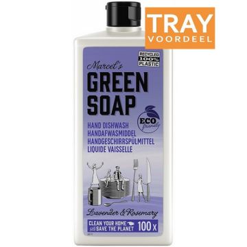 MARCEL'S GREEN SOAP LAVENDER & ROSEMARY HAND DISHWASH AFWASMIDDEL TRAY 6 X 500 ML
