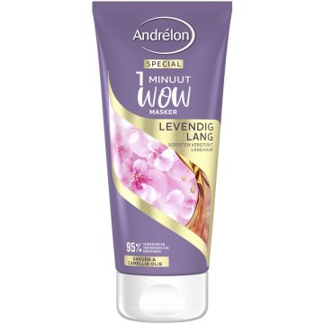 ANDRELON LEVENDIG LANG 1 MINUUT WOW HAARMASKER TUBE 180 ML