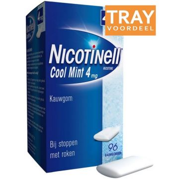NICOTINELL KAUWGOM COOL MINT 4 MG TRAY 36 X 96 STUKS