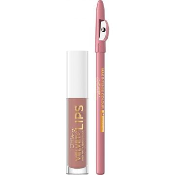 EVELINE OH MY VELVET LIPS 11 COOKIE MILKSHAKE LIPSTICK + LIPLINER SET 1 STUK
