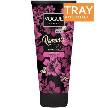 VOGUE WOMEN ROMANCE SHOWER GEL DOUCHEGEL TRAY 6 X 200 ML
