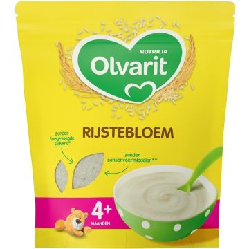 OLVARIT 4+ MAANDEN RIJSTEBLOEM PAP ZAK 200 GRAM