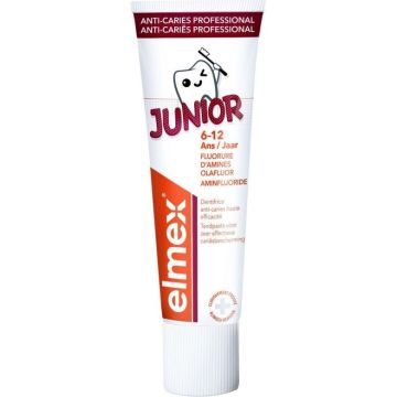 ELMEX ANTI-CARIES PROFESSIONAL JUNIOR (ELMEX) JUNIOR 6-12 JAAR TANDPASTA TUBE 75 ML