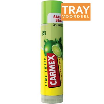 CARMEX LIME TWIST MOISTURISING LIP BALM LIPPENBALSEM STICK TRAY 12 X 4,25 GRAM