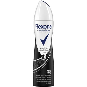 REXONA INVISIBLE ON BLACK + WHITE CLOTHES DEO SPRAY SPUITBUS 150 ML