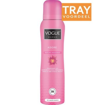VOGUE WOMEN ADORE DEODORANT SPRAY TRAY 6 X 150 ML