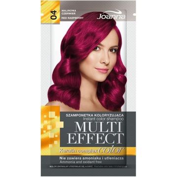 JOANNA MULTI EFFECT (JOANNA) MULTI EFFECT 04 RED RASPBERRY INSTANT COLOR SHAMPOO HAARKLEURING ZAKJE 35 GRAM