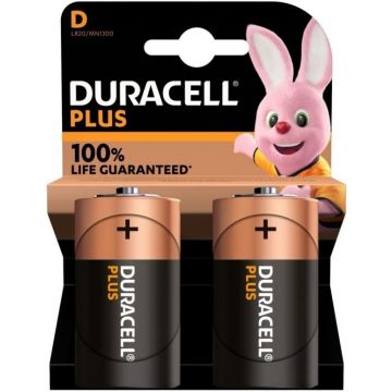 DURACELL PLUS POWER (DURACELL) PLUS POWER D BATTERIJEN PAK 2 STUKS
