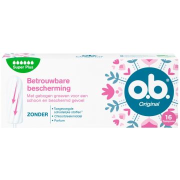 OB ORIGINAL SUPER PLUS TAMPONS DOOSJE 16 STUKS