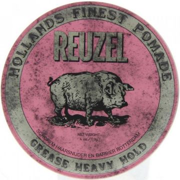 REUZEL HOLLANDS FINEST POMADE GREASE HEAVY HOLD PINK 113 GRAM