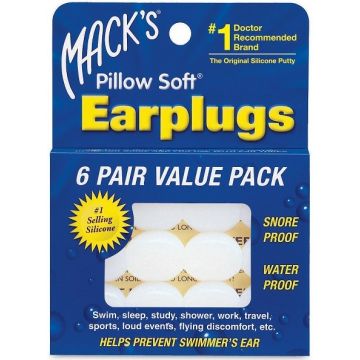 MACK'S PILLOW SOFT EARPLUGS OORDOPJES PAK 6 PAAR