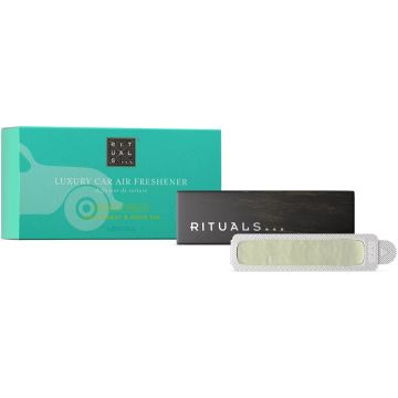 RITUALS THE RITUAL OF KARMA LOTUS FLOWER & WHITE TEA LUXURY CAR AIR REFRESHENER HOLDER + 2 REFILLS AUTOLUCHTVERFRISSER 2 X 3 GRAM