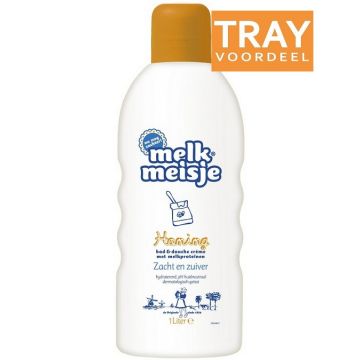 MELKMEISJE HONING (MELKMEISJE) HONING BAD & DOUCHECREME TRAY 4 X 1000 ML