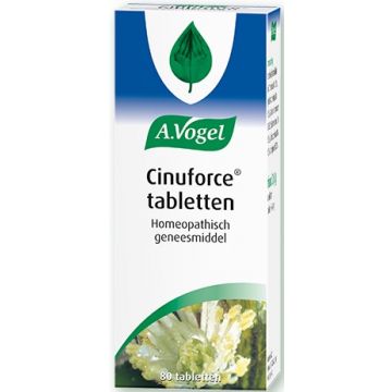 A. VOGEL CINUFORCE (A. VOGEL) CINUFORCE TABLETTEN HOMEOPATHISCH GENEESMIDDEL BIJ NEUSVERKOUDHEID, BIJHOLTEONTSTEKING POT 80 STUKS