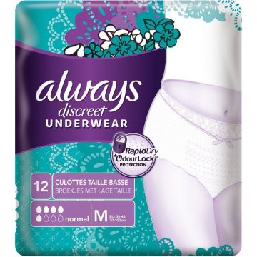 ALWAYS DISCREET (ALWAYS) DISCREET NORMAL M BROEKJES PAK 12 STUKS