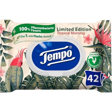 EDET TROPICAL MORNING LIMITED EDITION VOCHTIG TOILETPAPIER PAK 42 STUKS