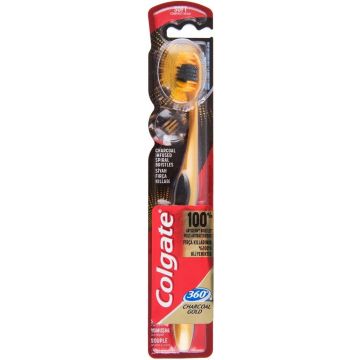 COLGATE 360 CHARCOAL GOLD SOFT TANDENBORSTEL PAK 1 STUK