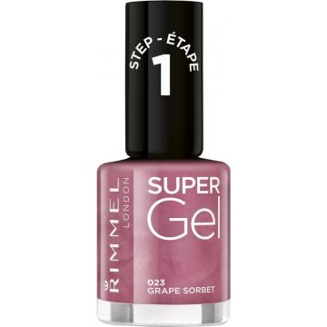 RIMMEL SUPER GEL BY KATE (RIMMEL) SUPER GEL BY KATE 023 GRAPE SORBET NAGELLAK POTJE 12 ML