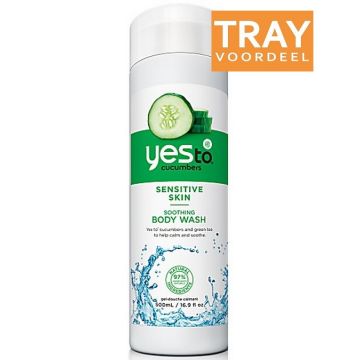 YES TO CUCUMBERS (YES TO) CUCUMBERS SOOTHING BODY WASH DOUCHEGEL TRAY 6 X 500 ML