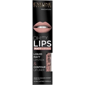 EVELINE OH MY LIPS! (EVELINE) OH MY LIPS 08 LOVELY ROSE LIPSTICK + LIPLINER SET 1 STUK
