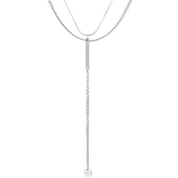 TROLI ELEGANT DOUBLE STEEL NECKLACE VGX1760S